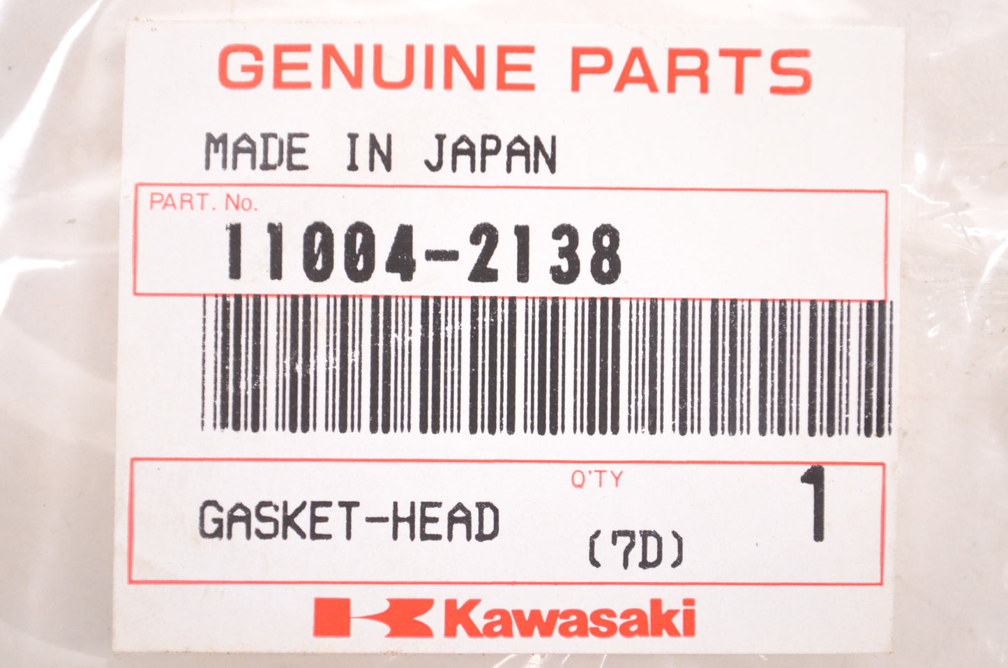 OEM Kawasaki 11004-2138 Head Gasket NOS