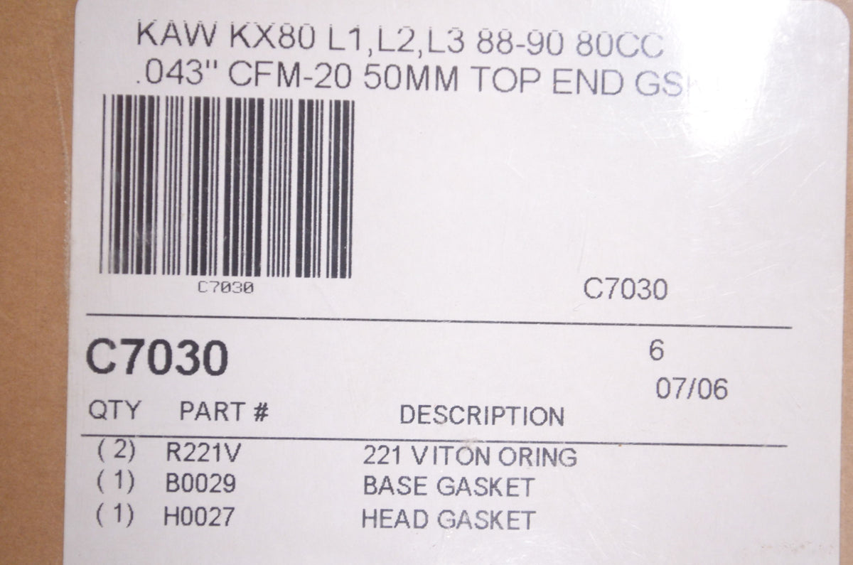 Cometic C7030, B0029, H0027 Top End Gasket Kit NOS