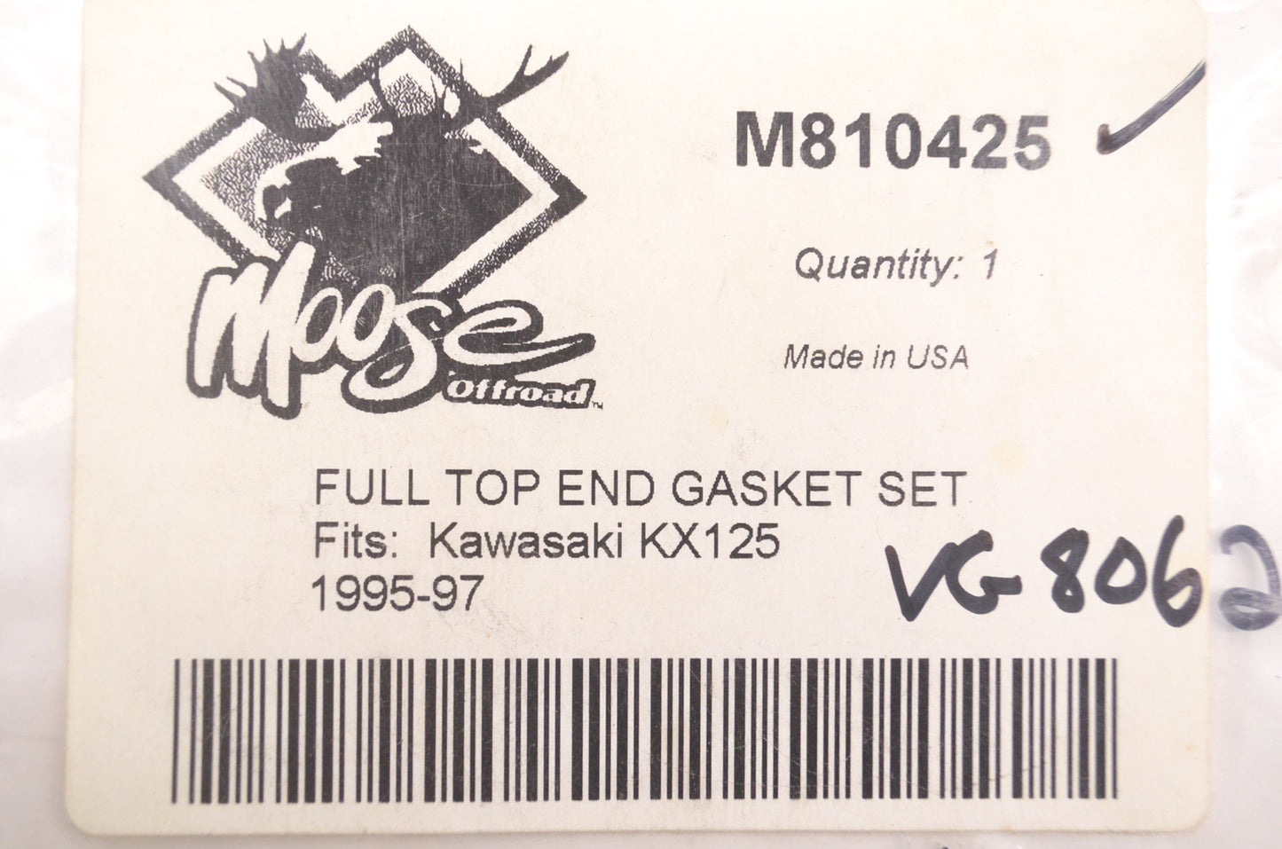 Moose Racing M810425 Full Top End Gasket Kit NOS