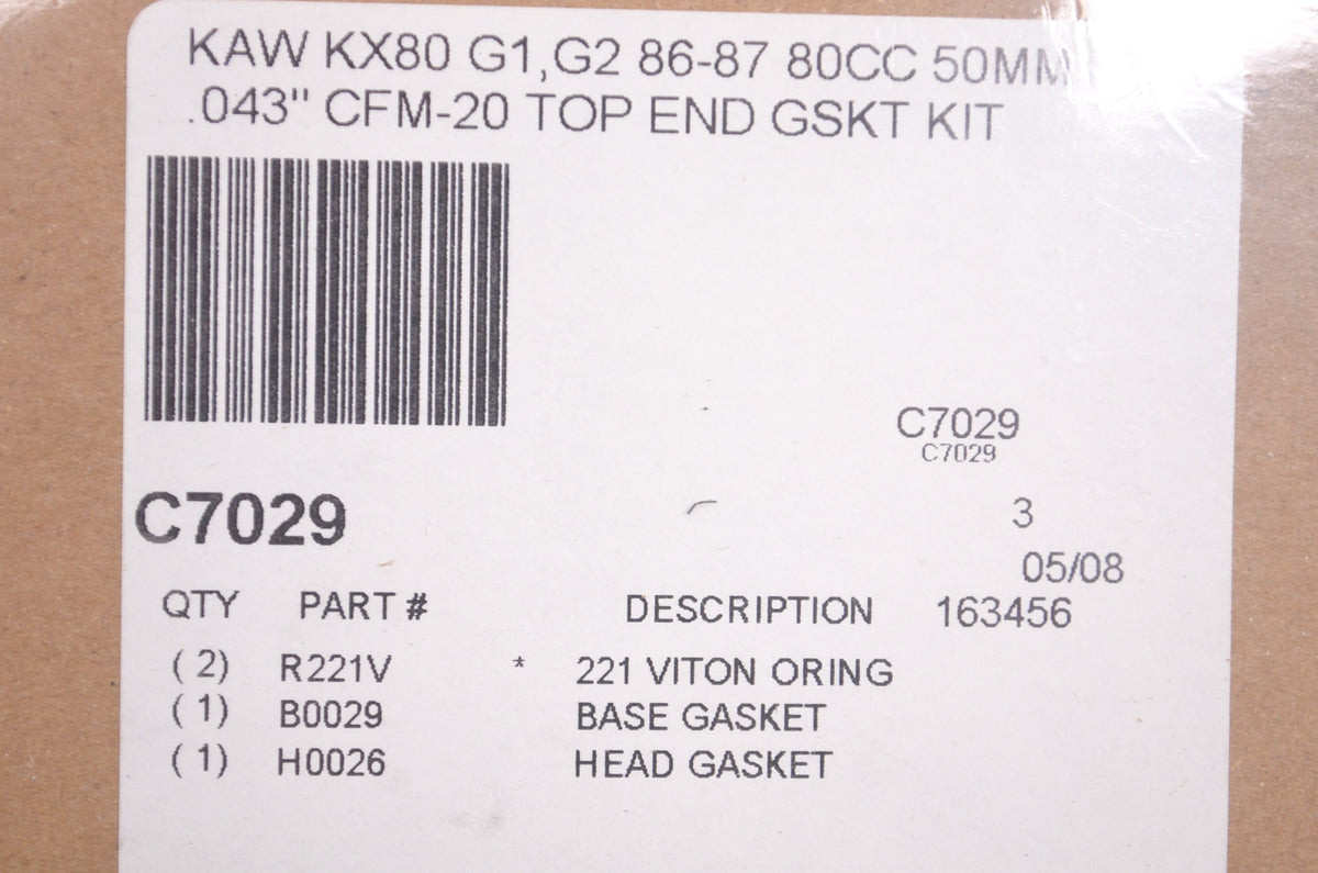 Cometic C7029, B0029, H0026 Top End Gasket Kit NOS