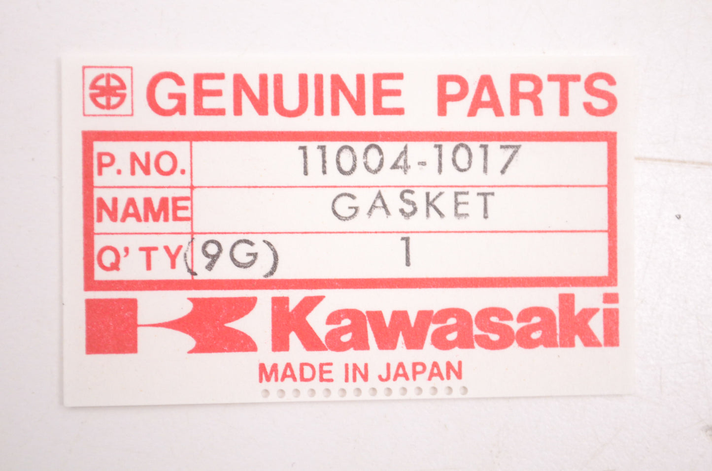 New OEM Kawasaki 11004-1017 Gasket NOS