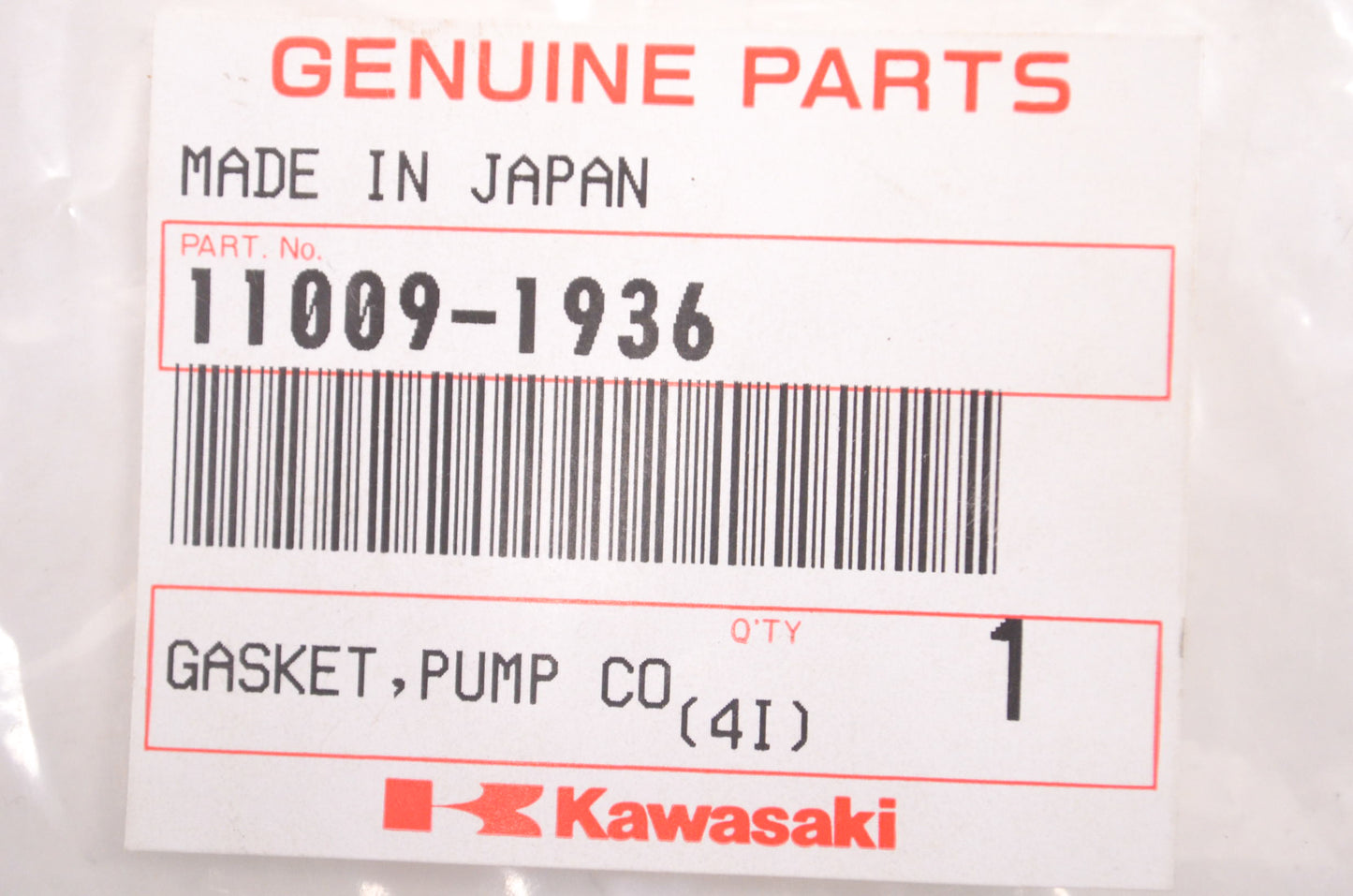 OEM Kawasaki 11009-1936 Pump Cover Gasket NOS