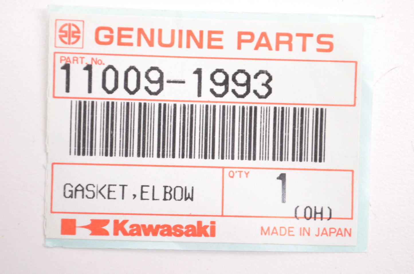 New OEM Kawasaki 11009-1993 Elbow Gasket NOS
