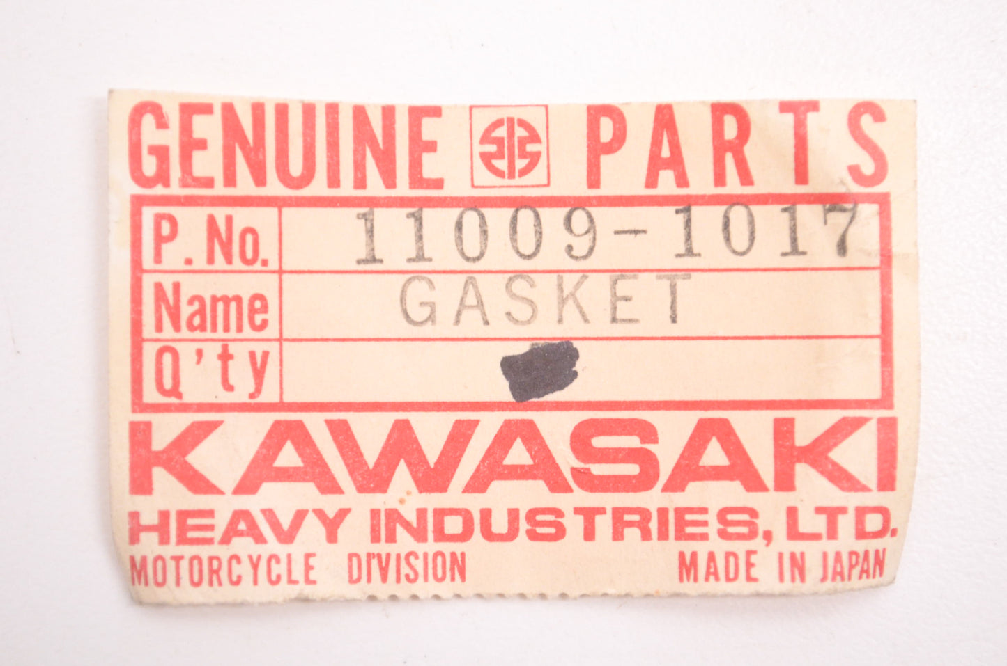 OEM Kawasaki 11009-1017 Exhaust Pipe Gasket NOS
