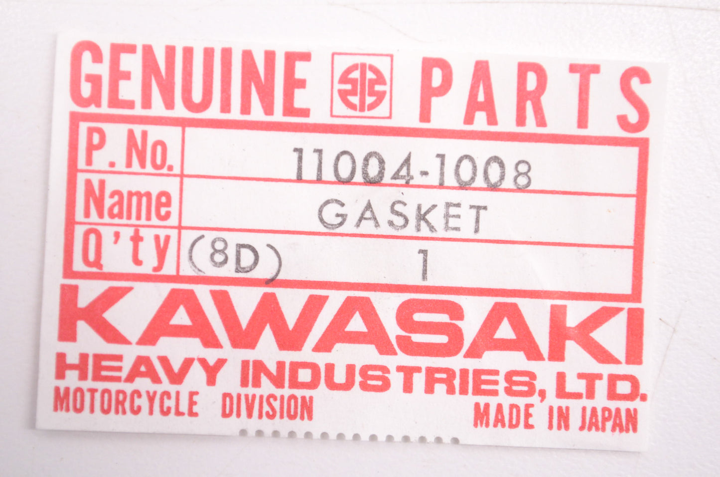 New OEM Kawasaki 11004-1008 Cylinder Gasket NOS
