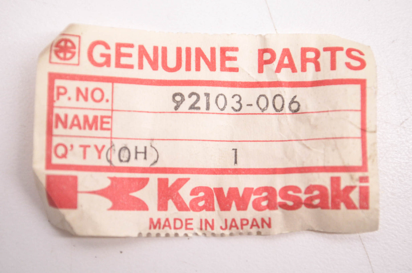 New OEM Kawasaki 92103-006 Castle Nut 14mm NOS