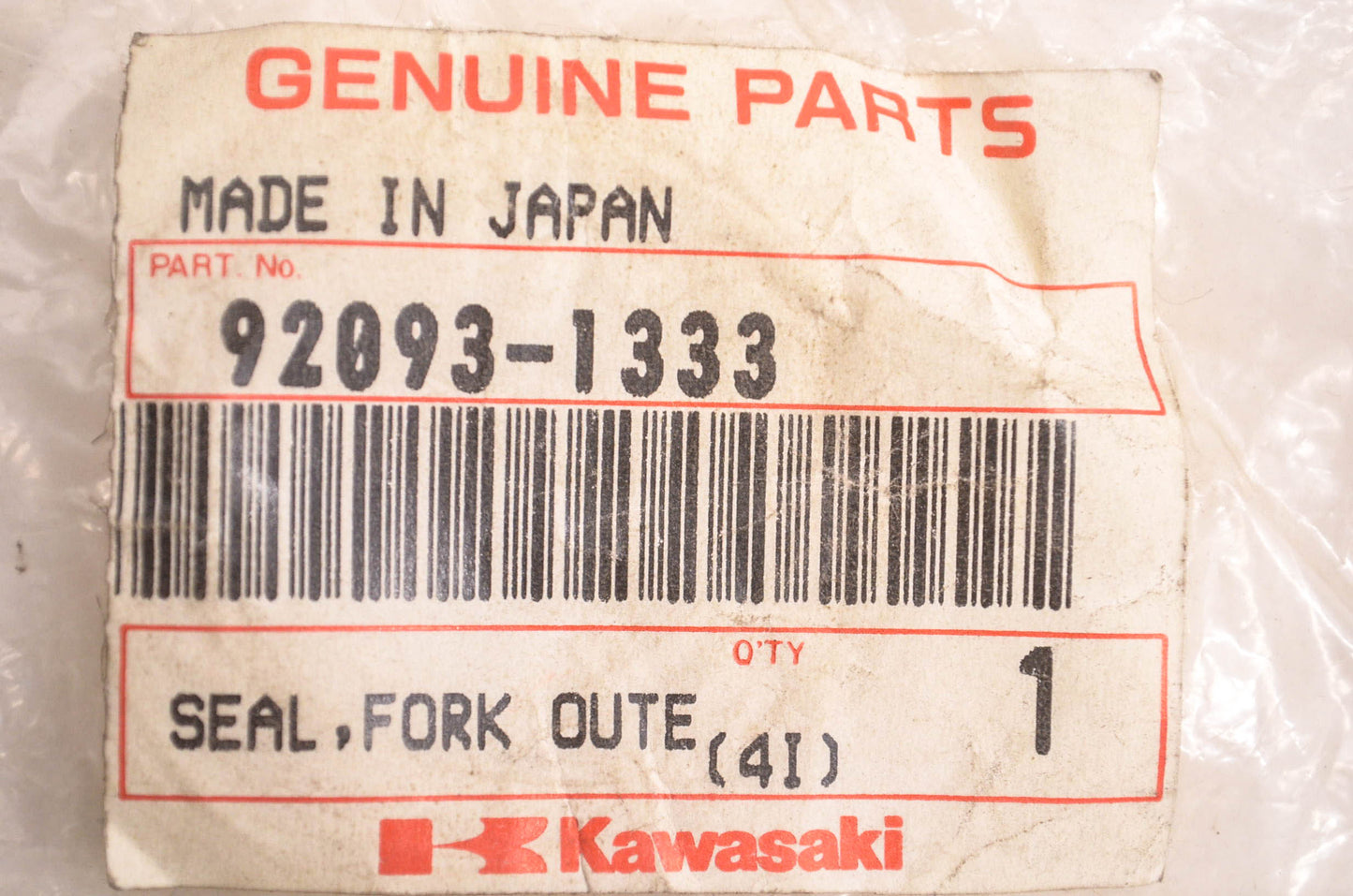 New OEM Kawasaki 92093-1333 Outer Fork Tube Seal NOS