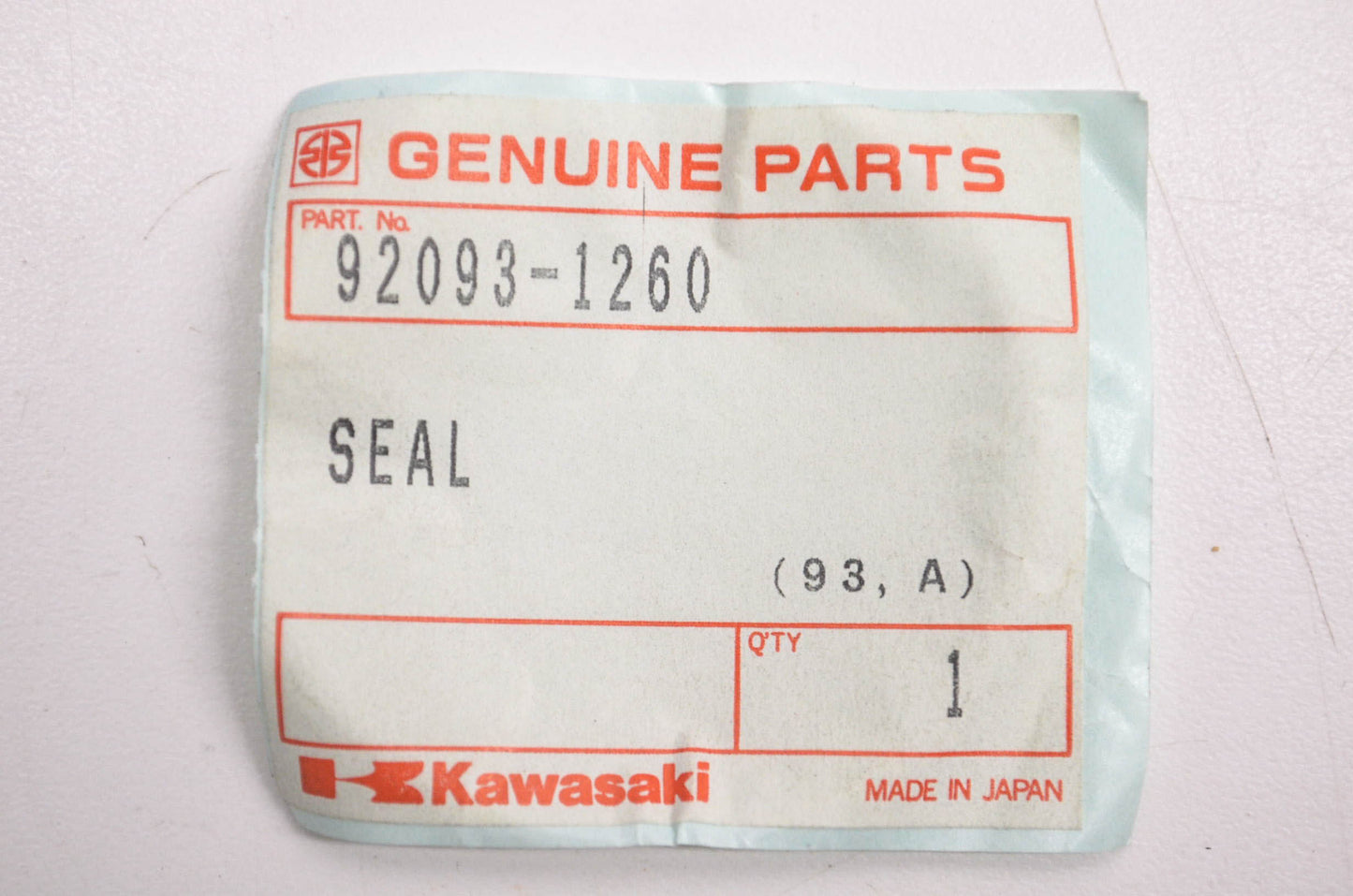 New OEM Kawasaki 92093-1260 Seal NOS