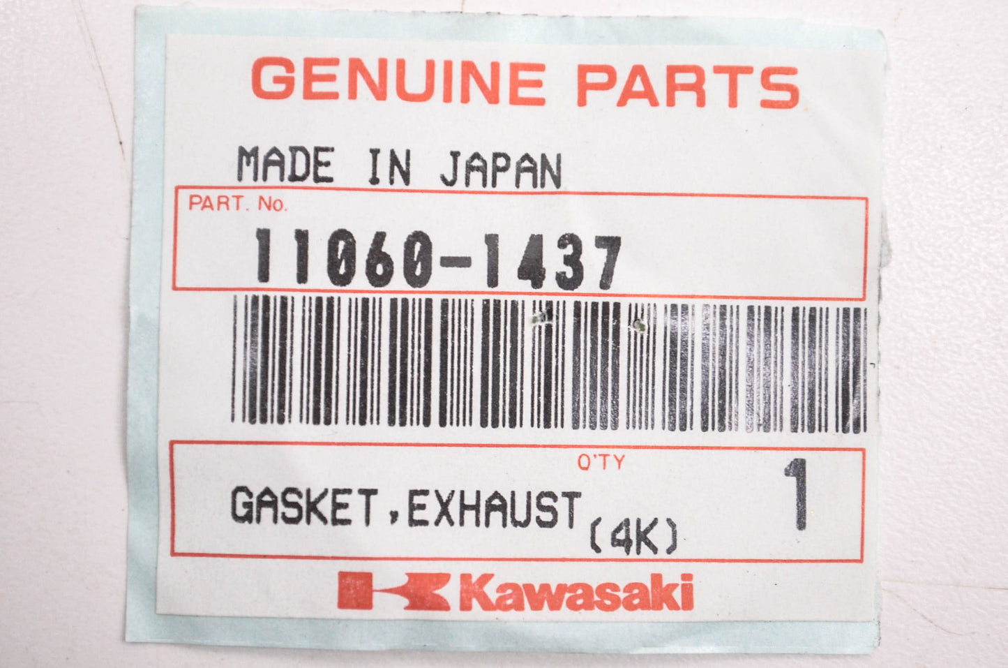 New OEM Kawasaki 11060-1437 Pipe Gasket NOS