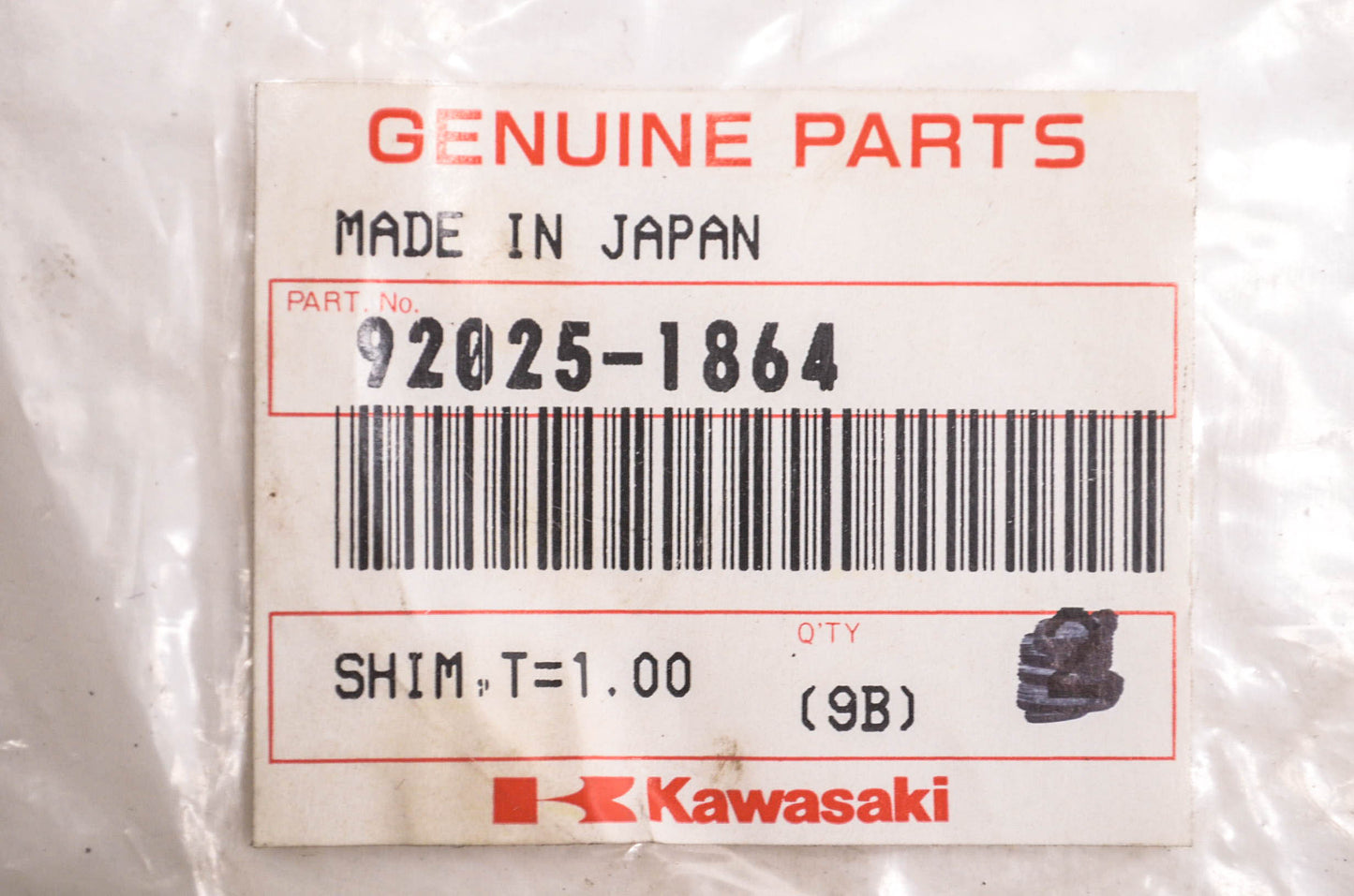 New OEM Kawasaki 92025-1864 Shim T=1.00 NOS