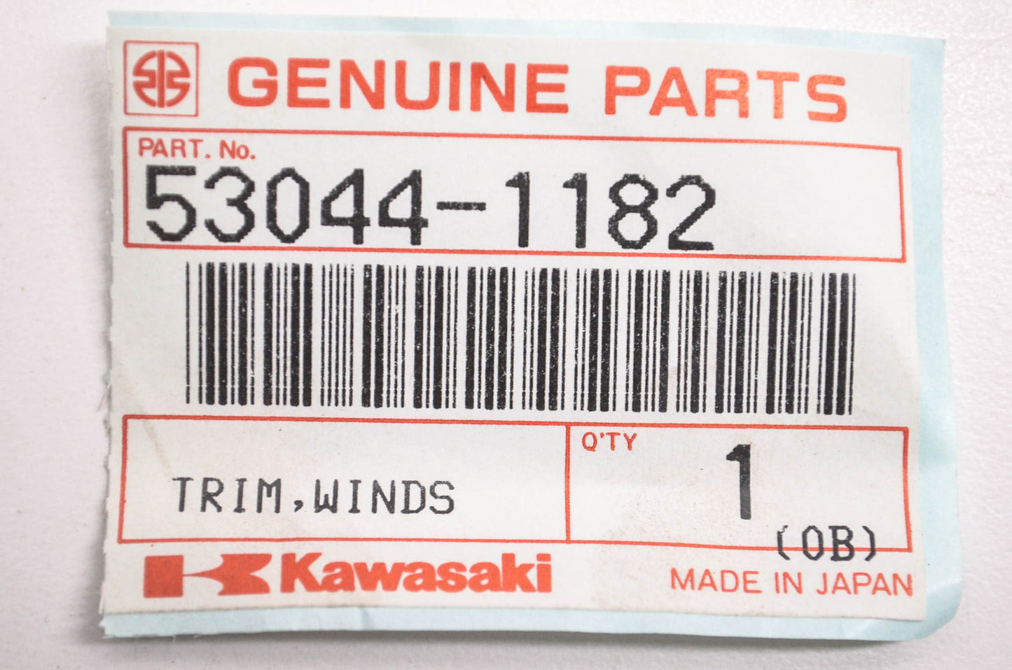 New OEM Kawasaki 53044-1182 Right Windshield Trim NOS