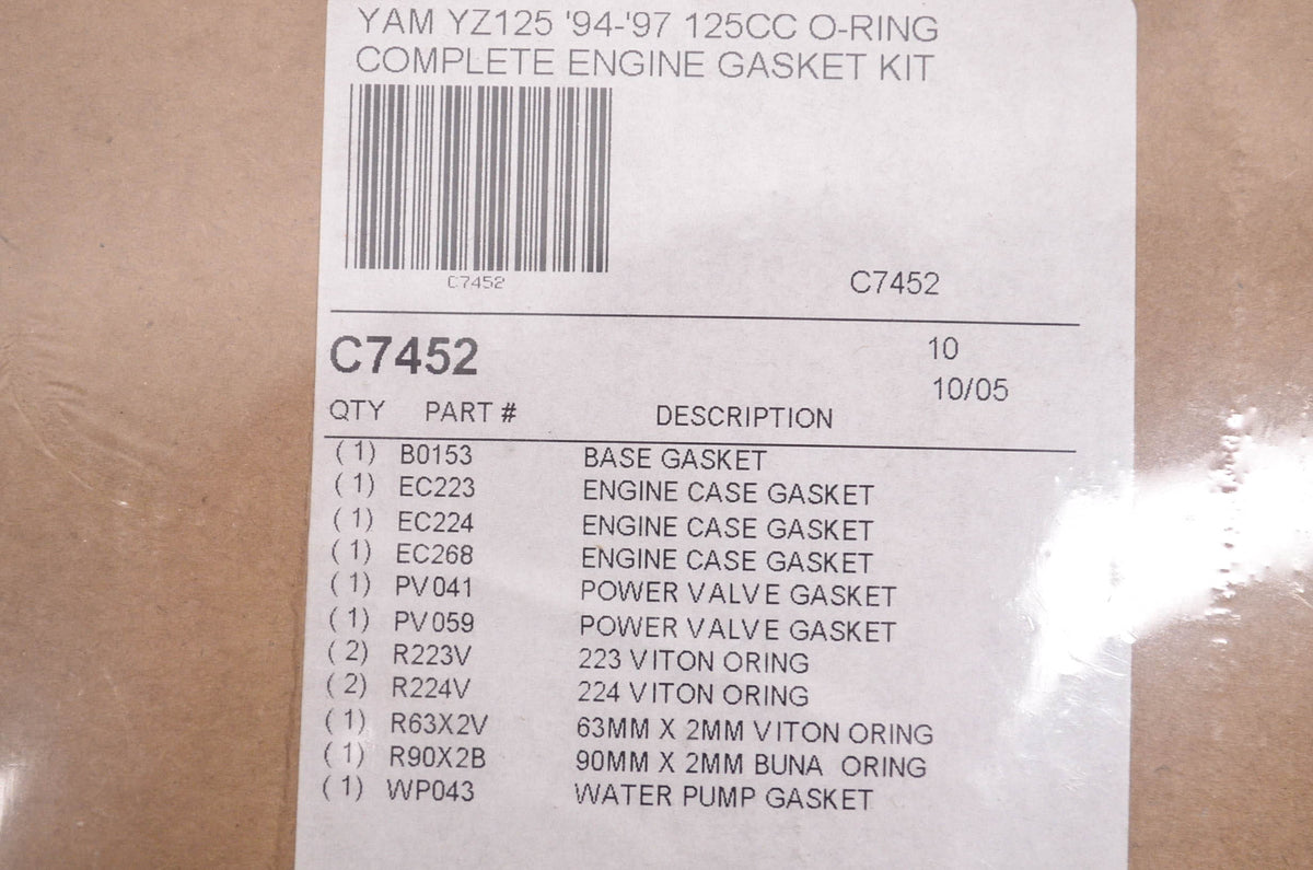 Cometic C7452, PUC7452 Gasket Kit NOS
