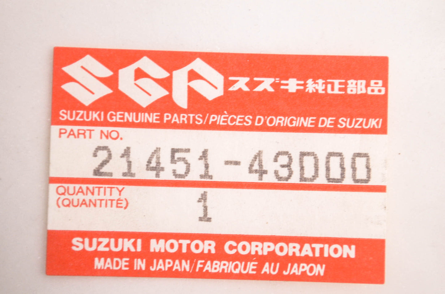 New OEM Suzuki 21451-43D00 Clutch Plate NOS