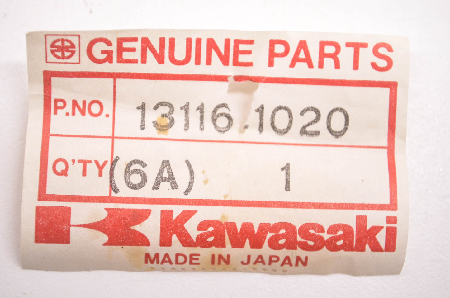 New OEM Kawasaki 13116-1020 Cam Chain Push Rod NOS