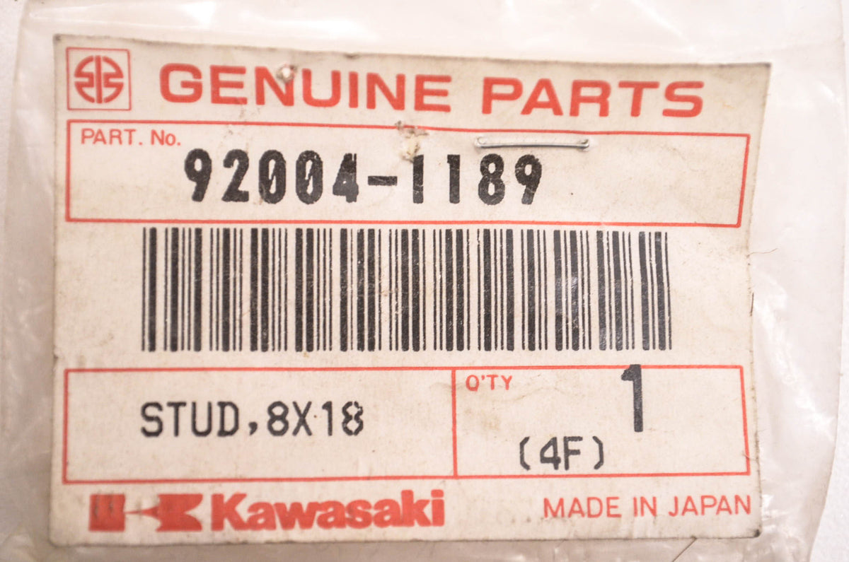 New OEM Kawasaki 92004-1189 Stud NOS