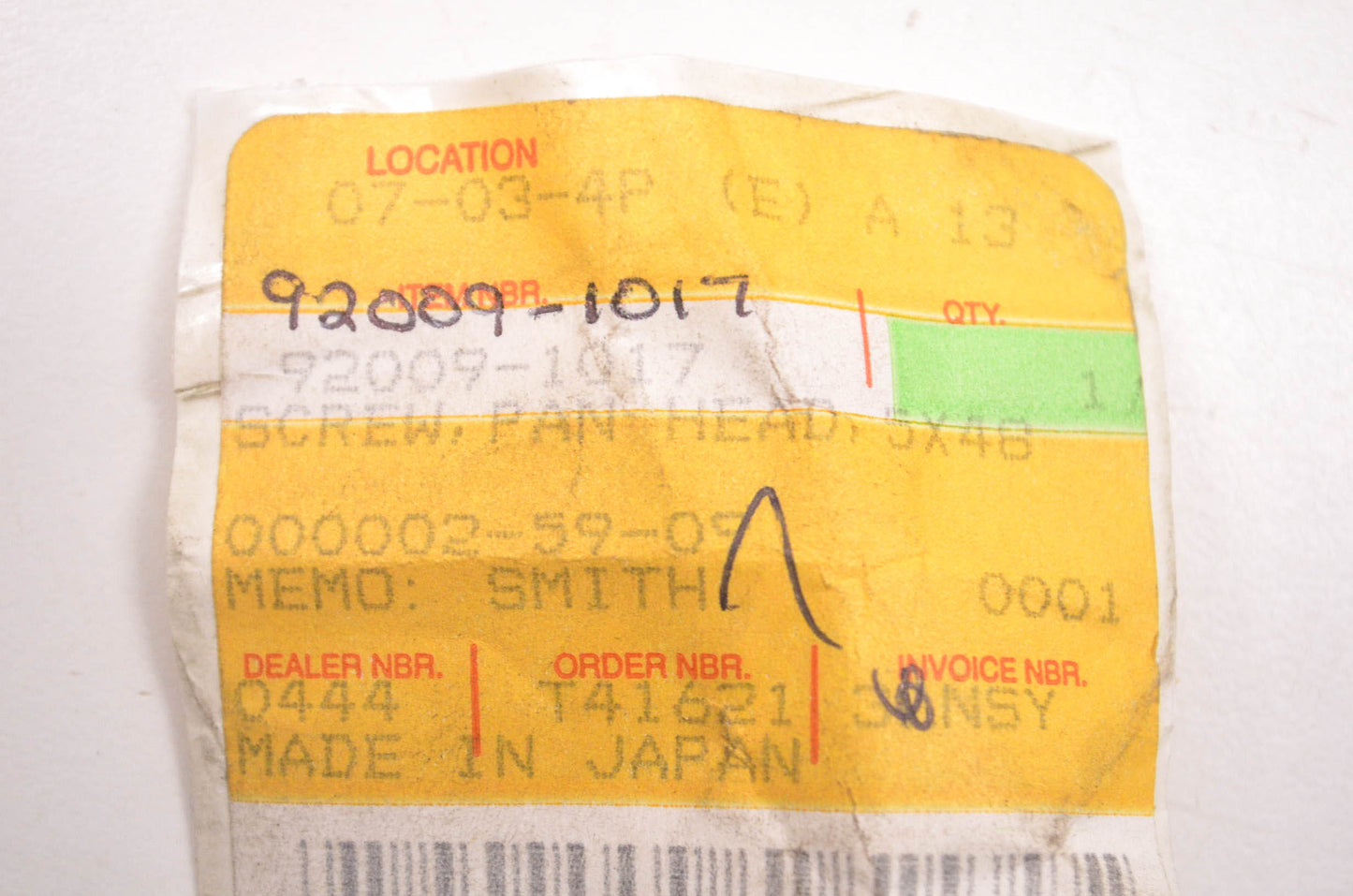 New OEM Kawasaki 92009-1017 Screw Panhead 5x48 NOS