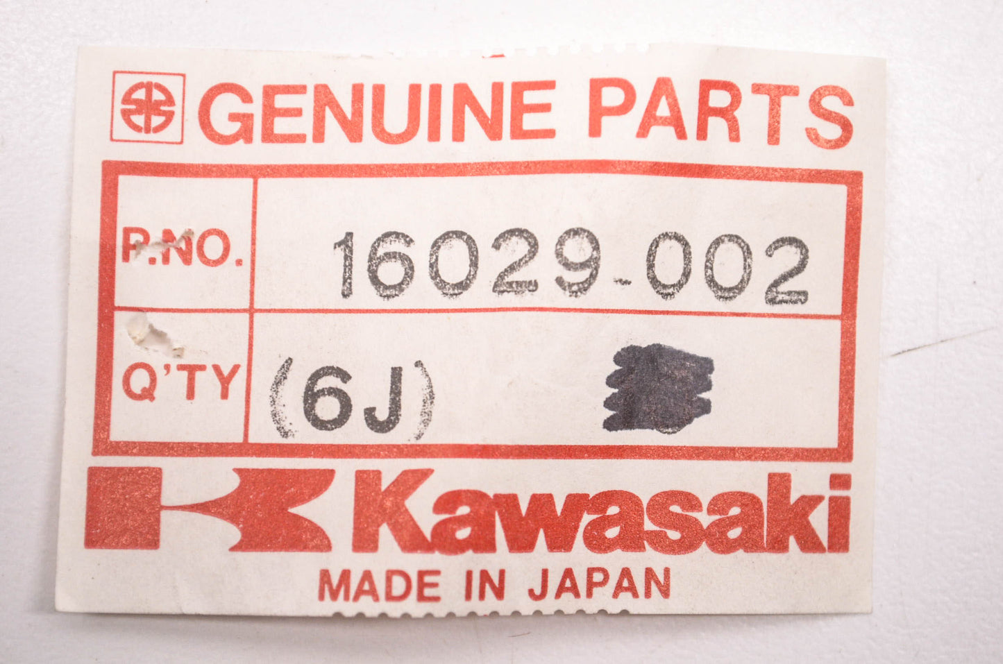 New OEM Kawasaki 16029-002 Valve Seat Washer Qty 2 NOS