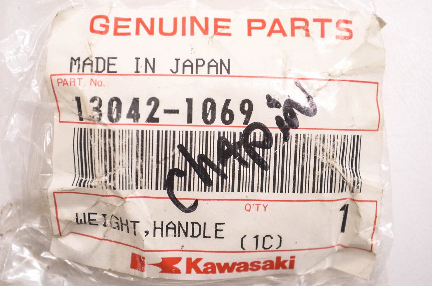 New OEM Kawasaki 13042-1069 Handle Weight NOS