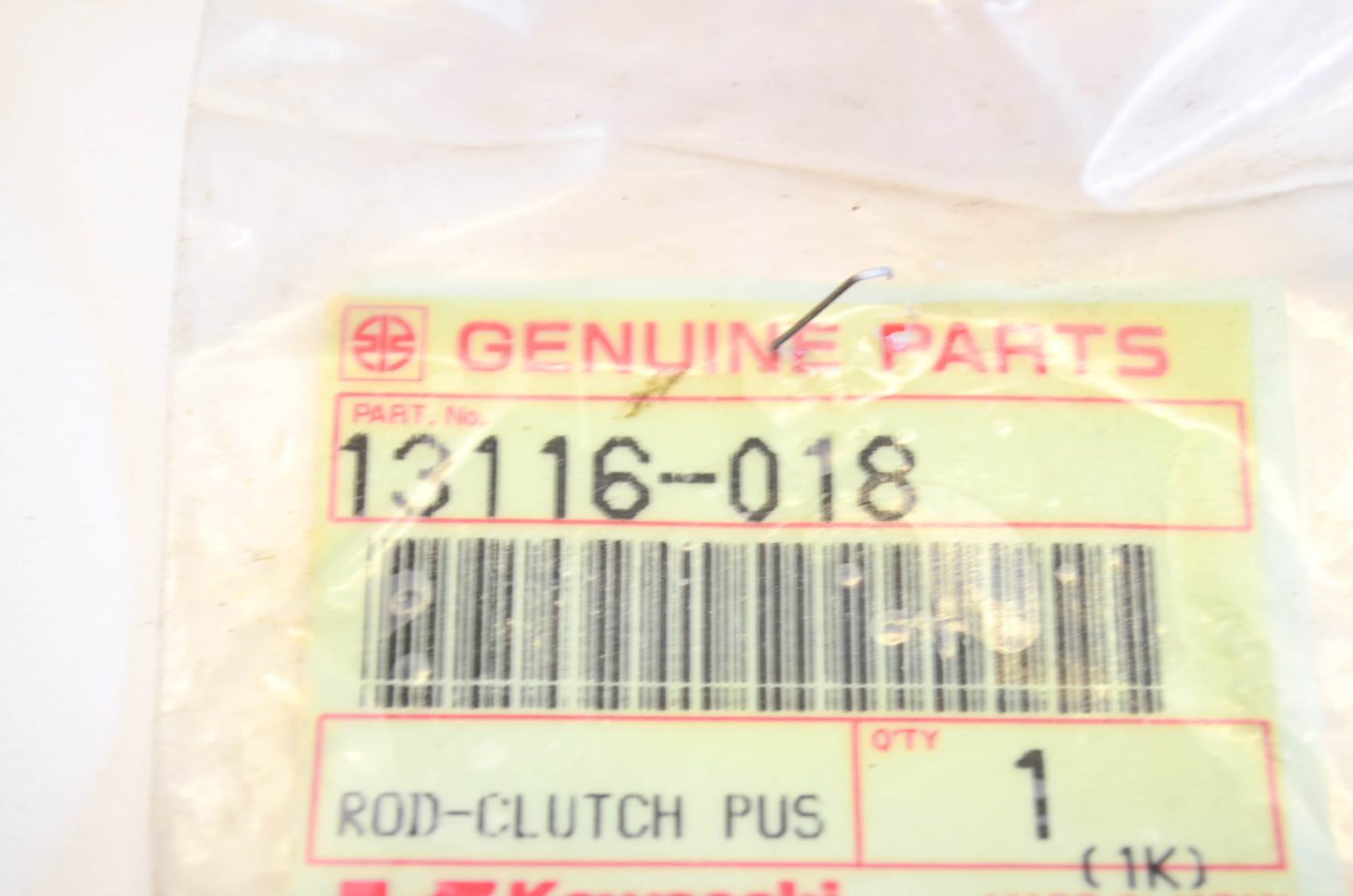 New OEM Kawasaki 13116-018 Clutch Push Rod NOS