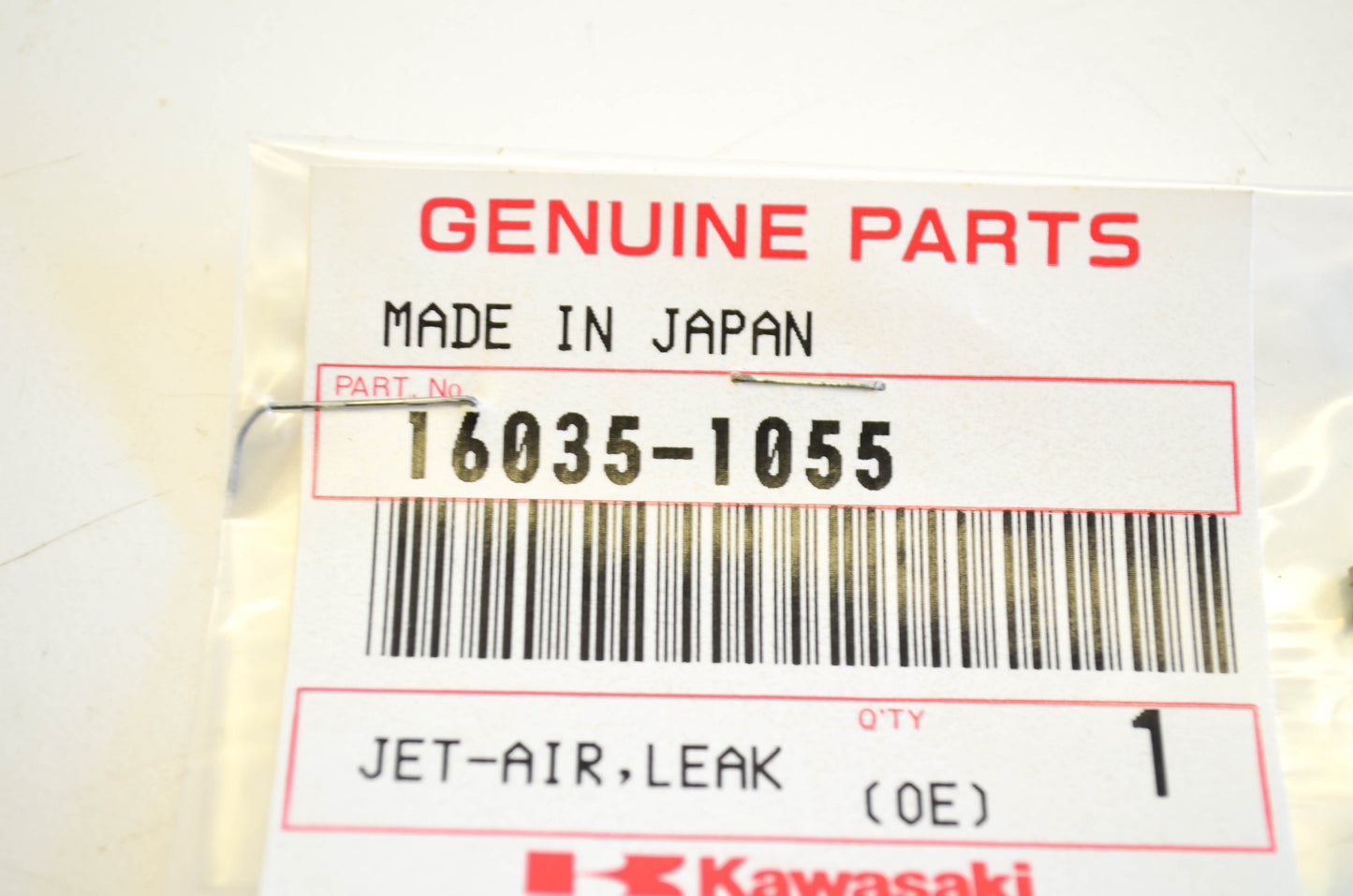 New OEM Kawasaki 16035-1055 Jet Air Leak NOS