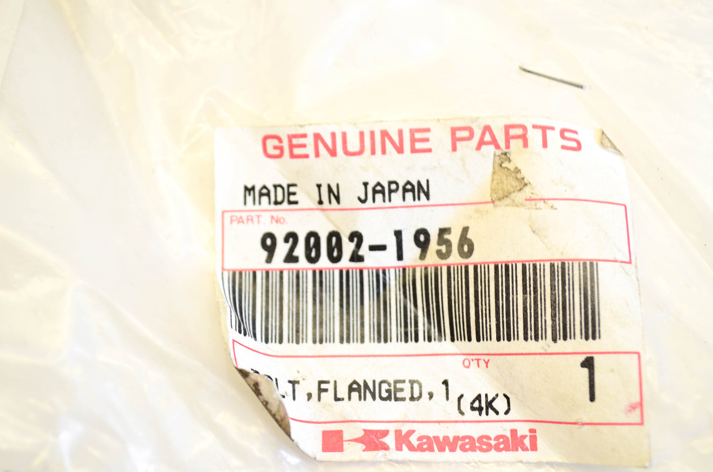 New OEM Kawasaki 92002-1956 Front Suspension Bolt NOS