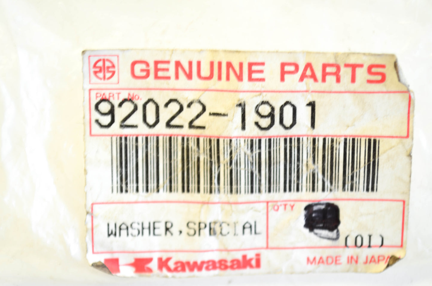 New OEM Kawasaki 92022-1901 Washer NOS