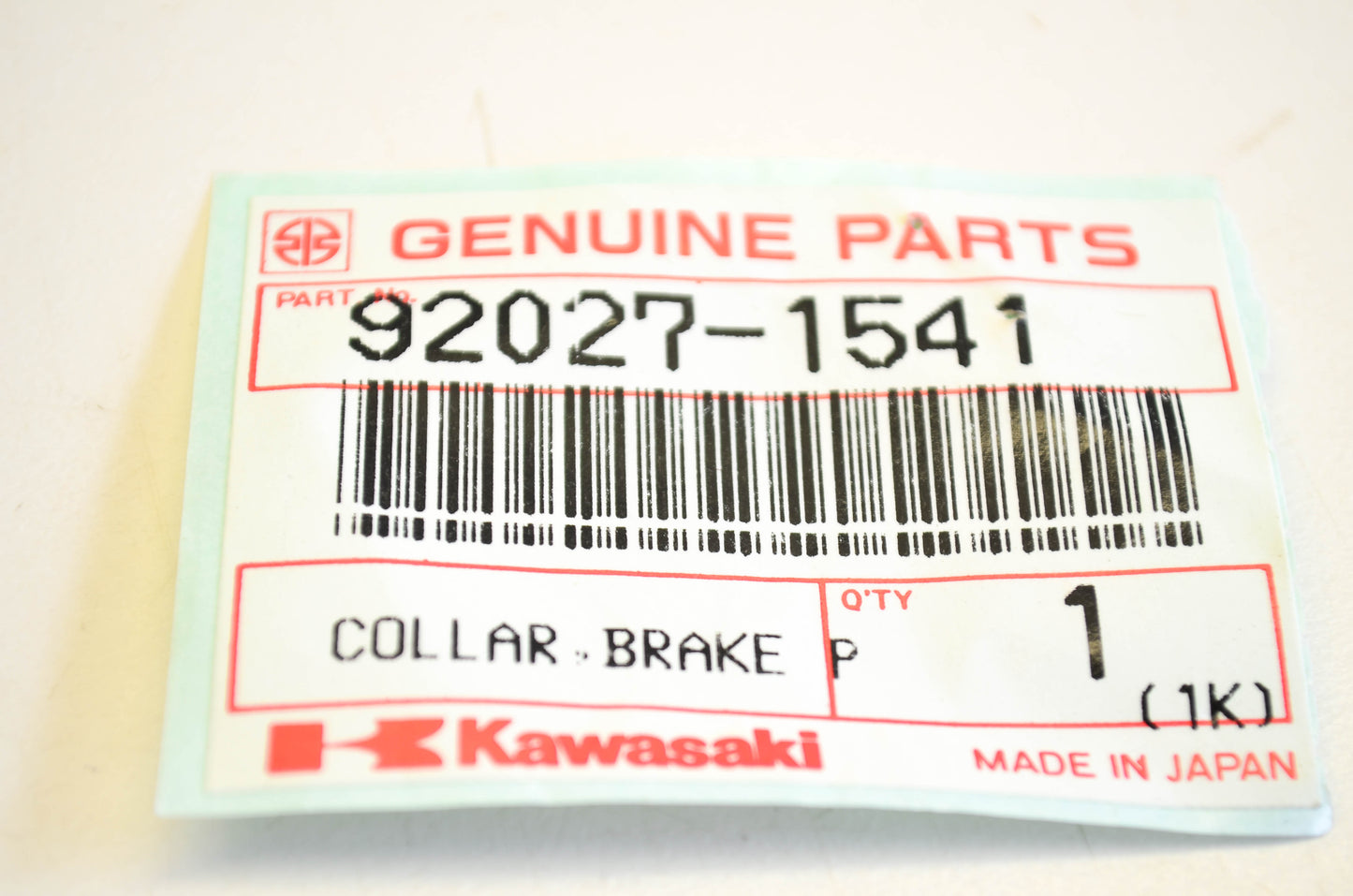 New OEM Kawasaki 92027-1541 Brake Panel Collar NOS