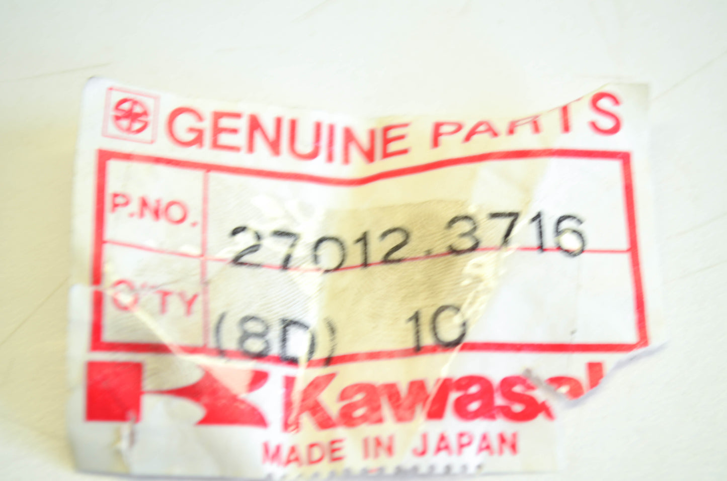 New OEM Kawasaki 27012-3716 Forward Pad Hook NOS