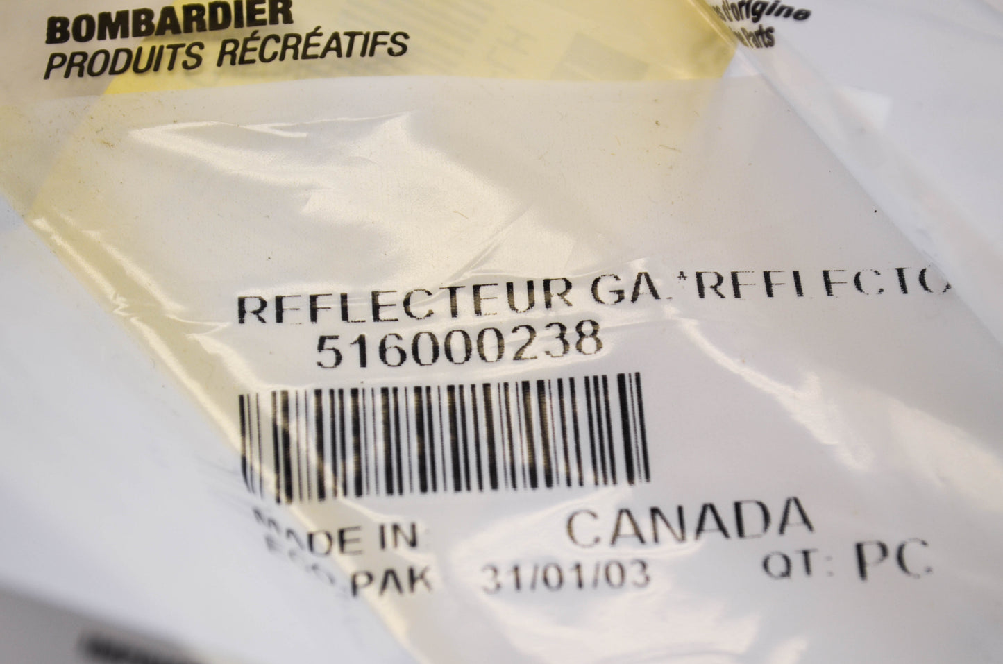 OEM Ski-Doo 516000238 Left Reflector