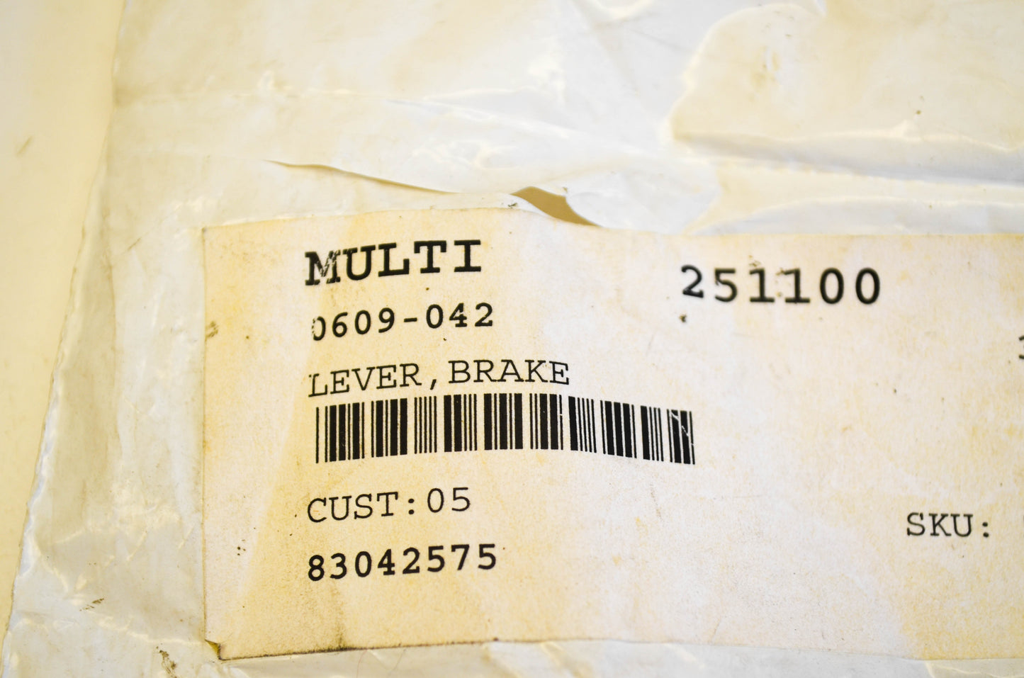 New OEM Arctic Cat 0609-042 Brake Lever NOS