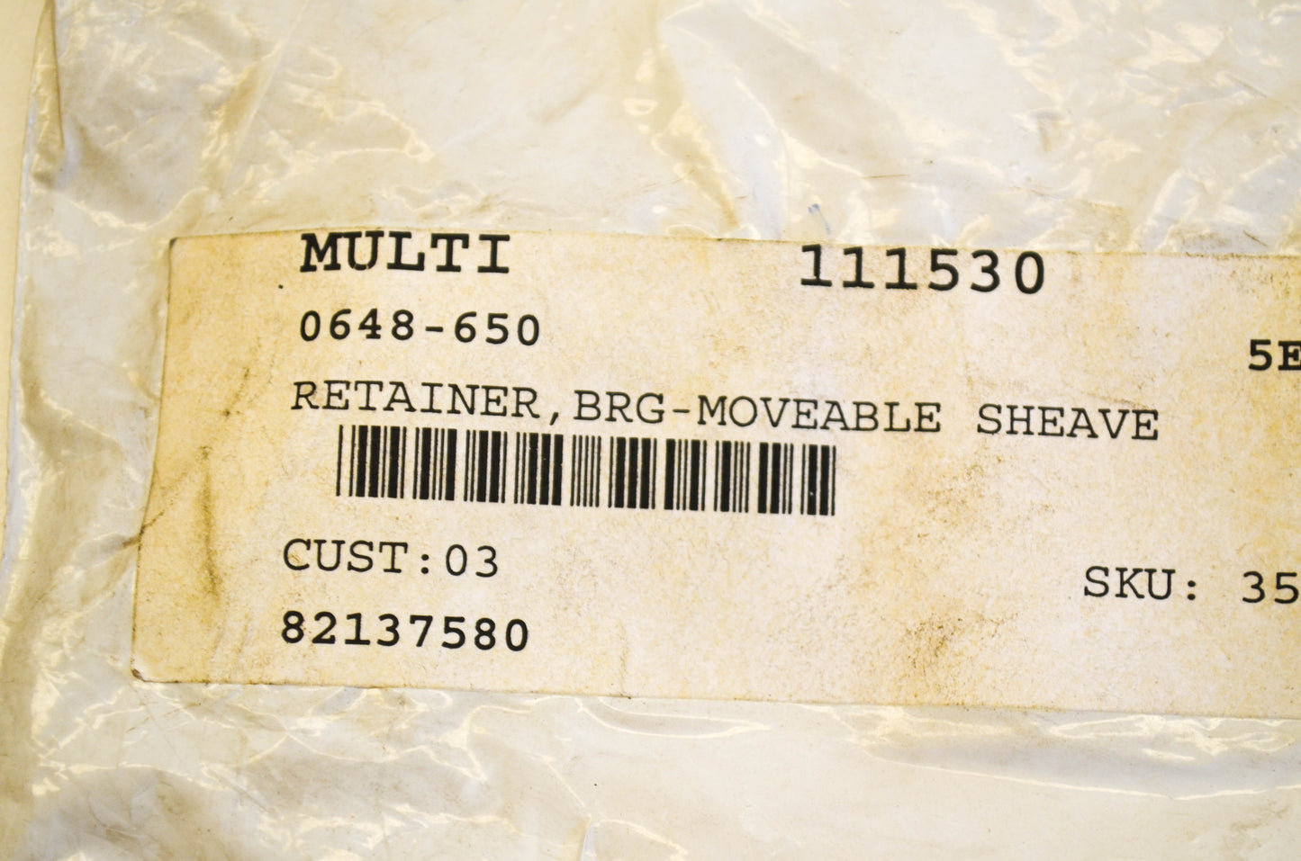 New OEM Arctic Cat 0648-650 Moveable Sheave Bearing Retainer NOS