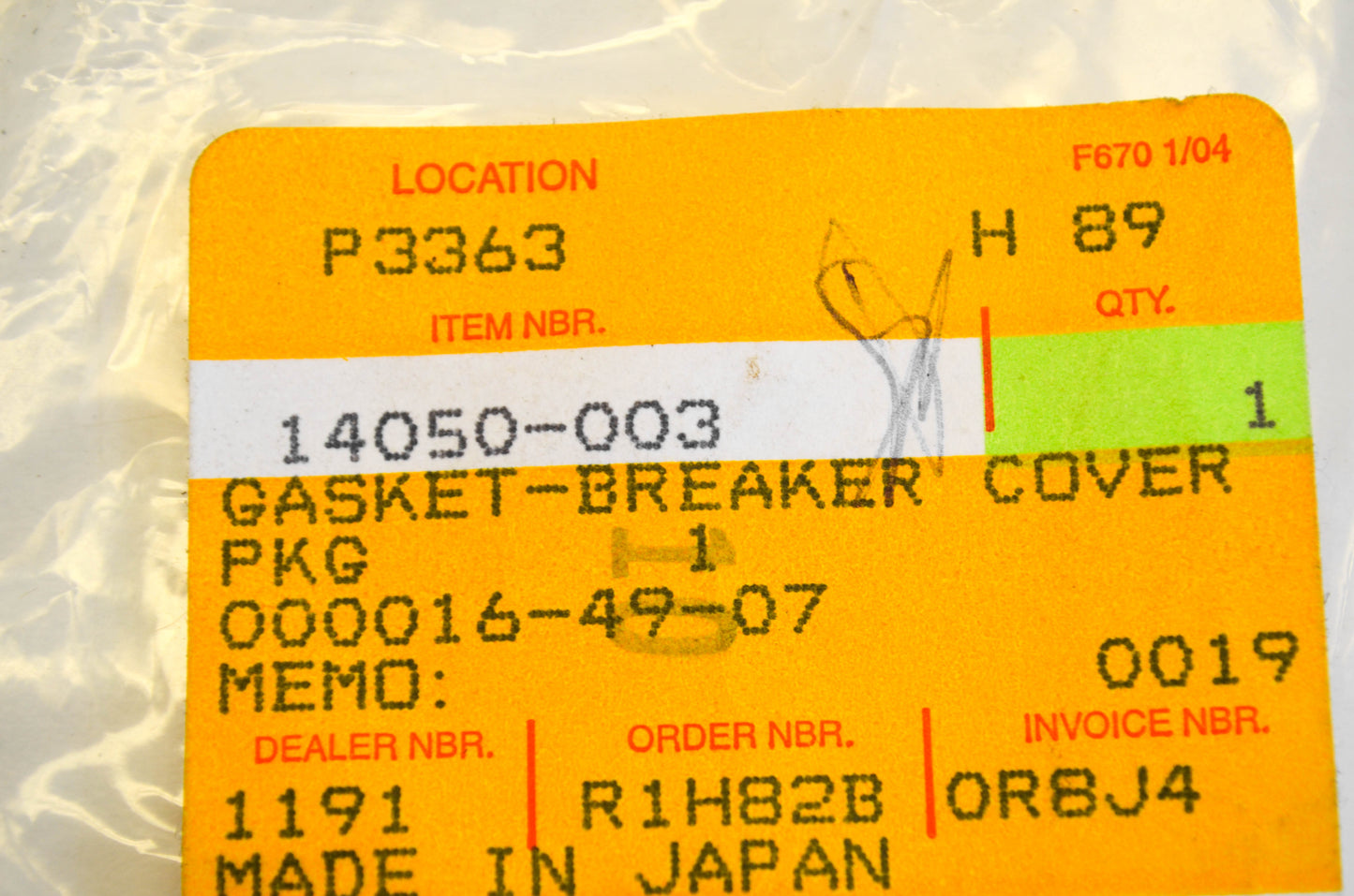 New OEM Kawasaki 14050-003 Contact Breaker Points Cover Gasket� NOS