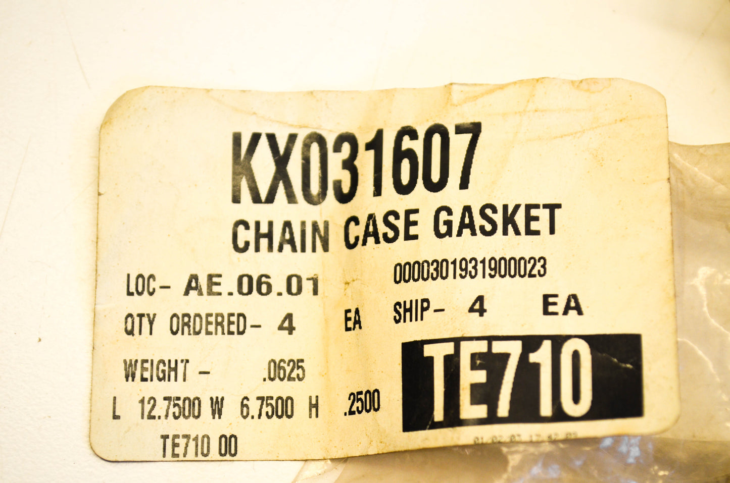 SPI KX031607 Chain Case Gasket NOS