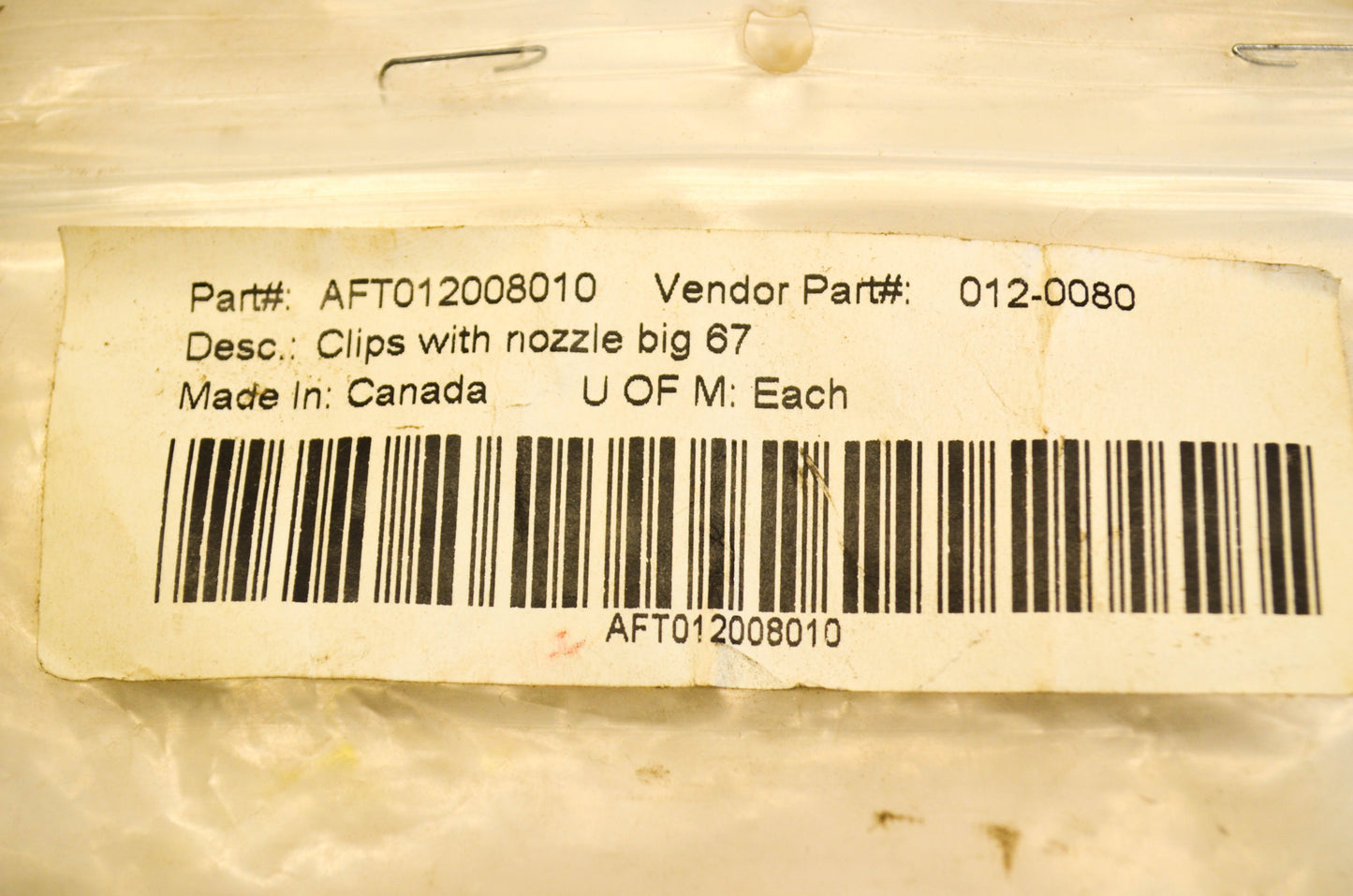 Aftermarket AFT012008010 Track Clips Qty 10 NOS