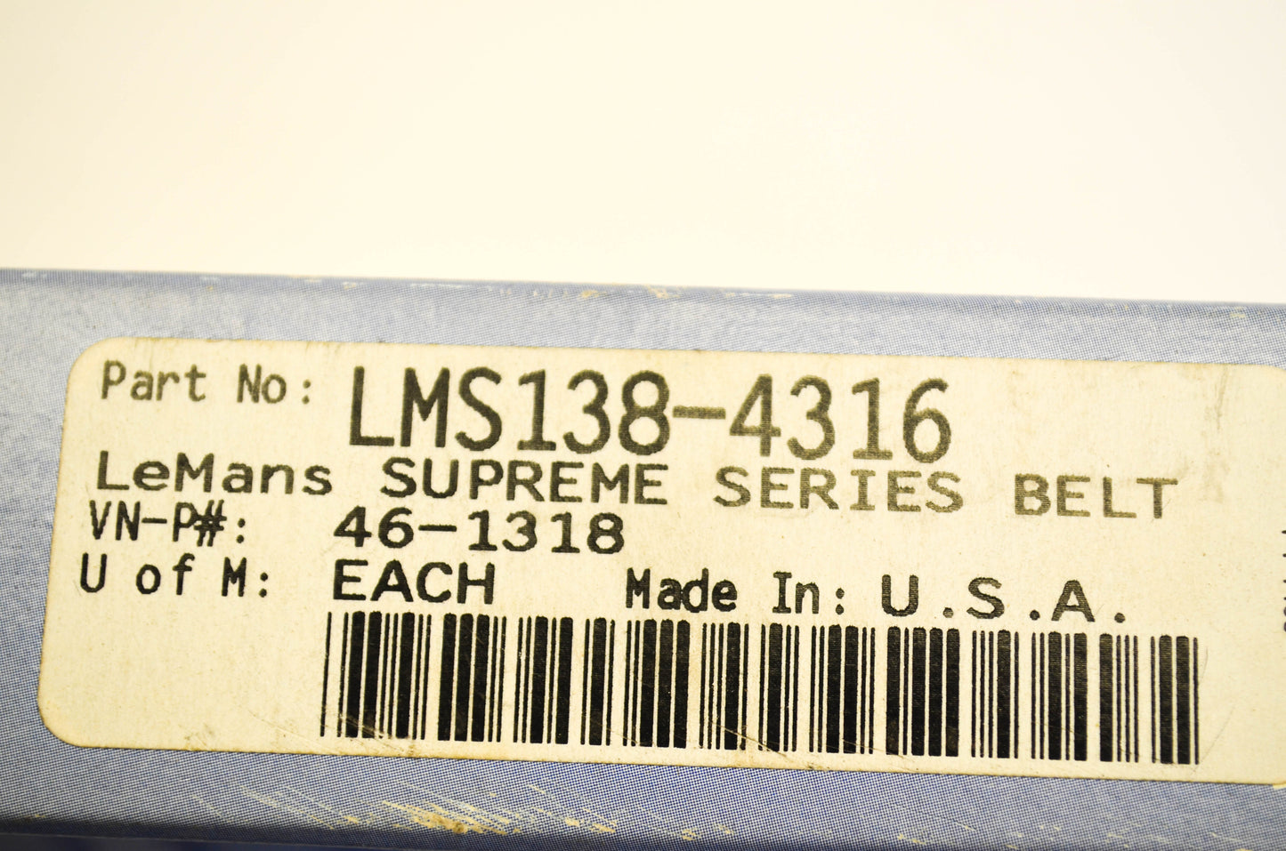 ProSeries LMS138-4316 DrIve Belt NOS