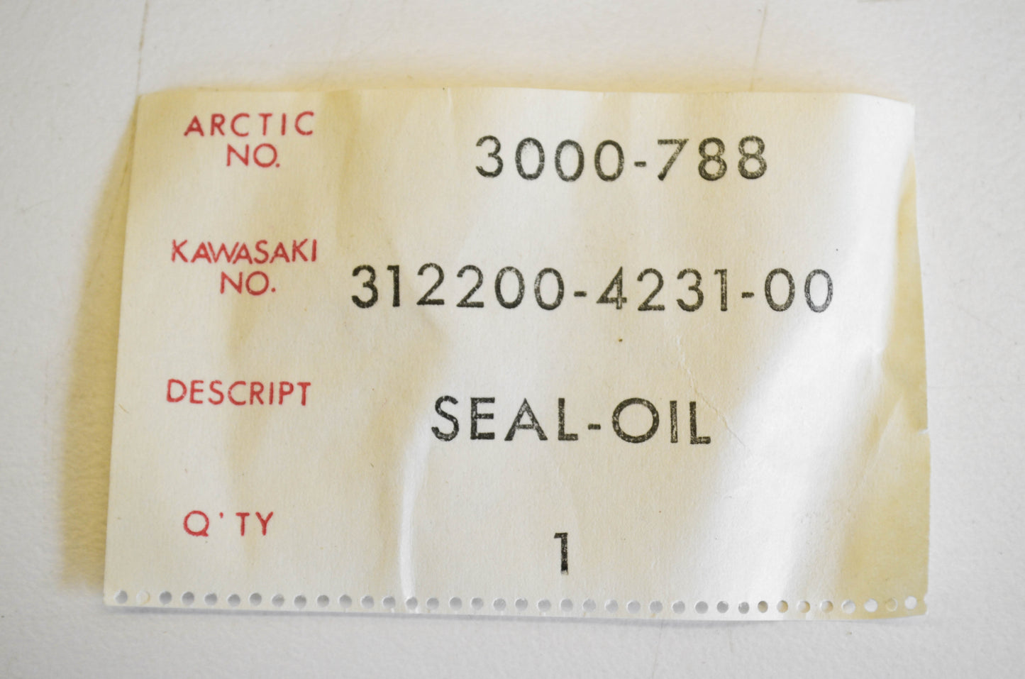 New OEM Kawasaki 3000-788 Oil Seal NOS