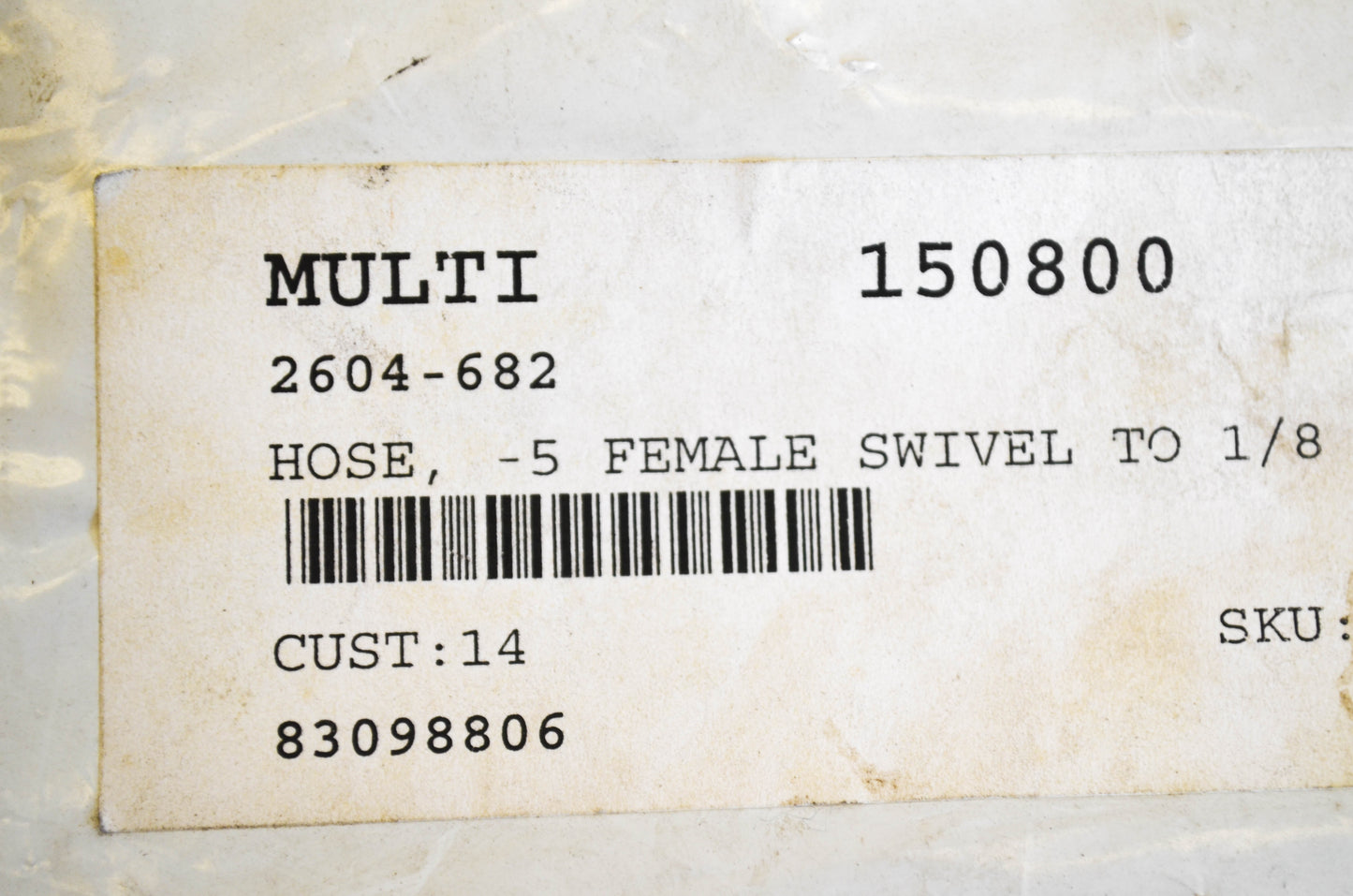 New OEM Arctic Cat 2604-682 5 Female Swivel to 1/8 NPT Hose NOS