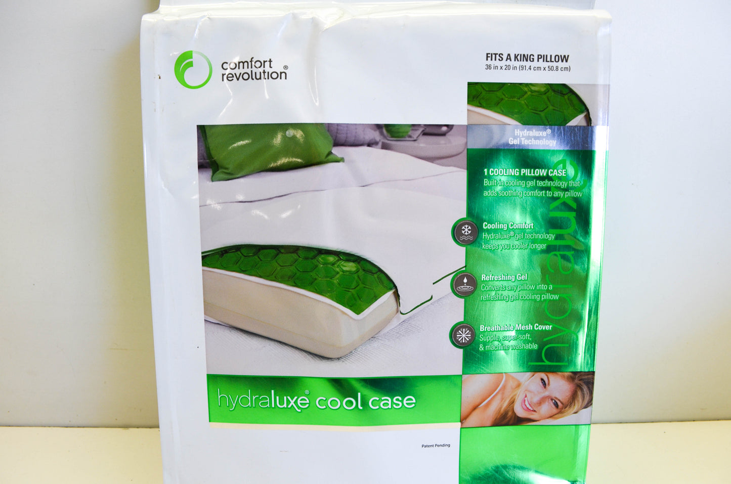 Comfort Revolution 131443 Hydraluxe Cool Case King Size Pillowcase NOS