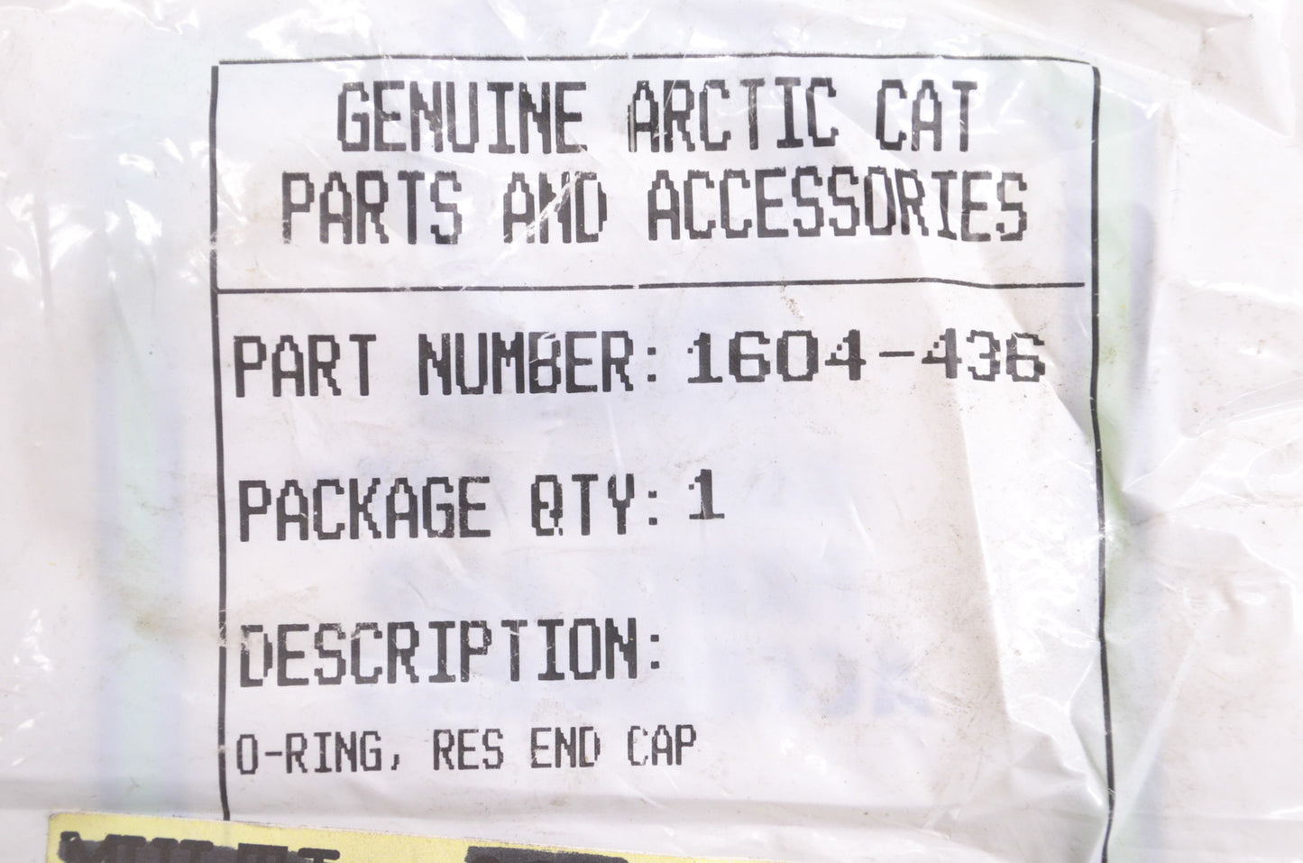 New OEM Arctic Cat 1604-436 Res End Cap O Ring QTY 2 NOS