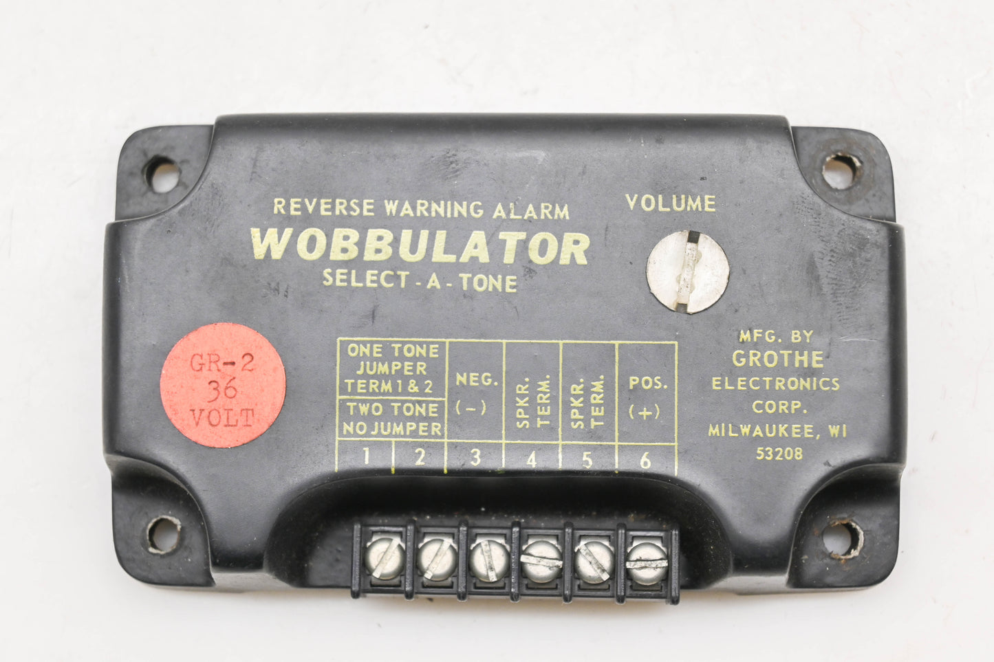 Grothe Electronics GR-2 36V Select-A-Tone Reverse Warning Alarm Wobbulator