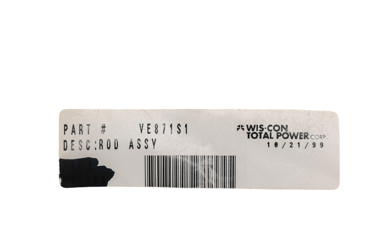 Wisconsin VE871S1 Governor Throttle Rod Kit NOS