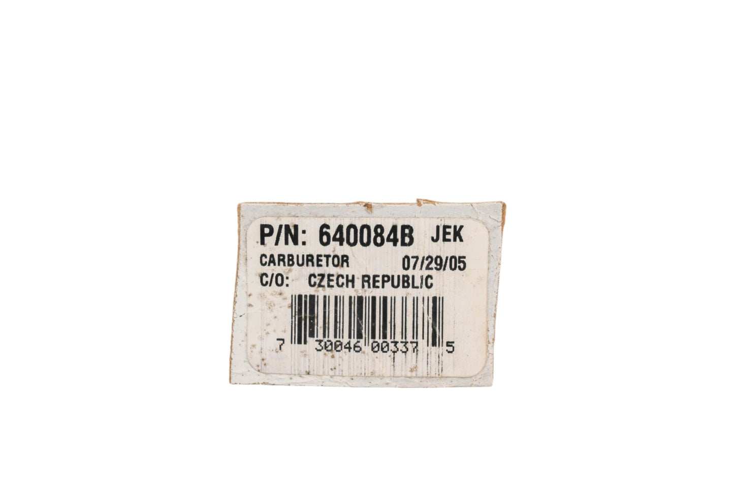 New OEM Tecumseh 640084B, 5285 E5J Carburetor Kit NOS