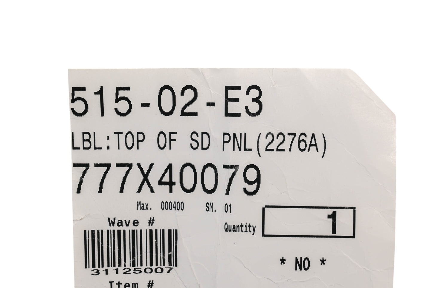 MTD 777X40079, 777-2276A, 777-2276 Protective Strip NOS