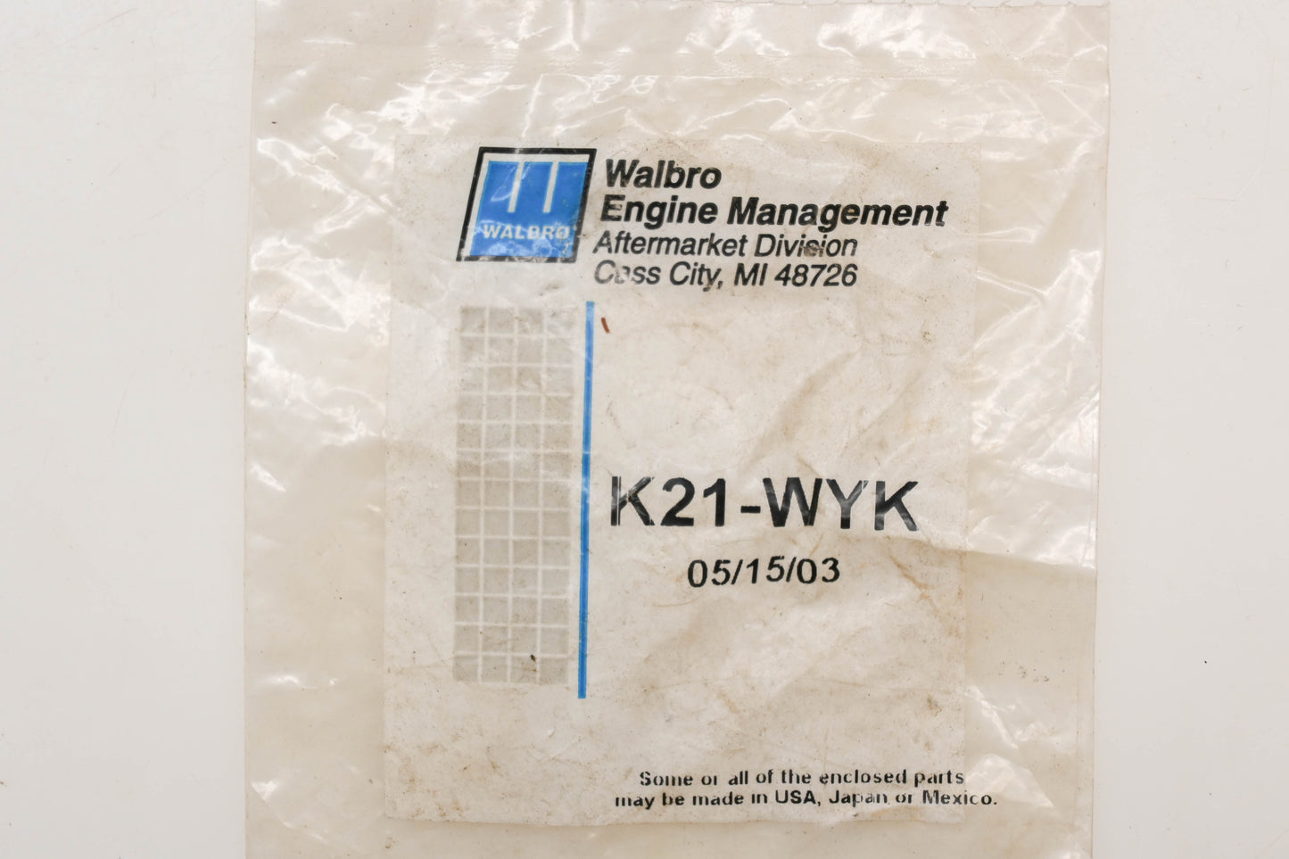 Walbro K21-WYK Carburetor Repair Kit NOS