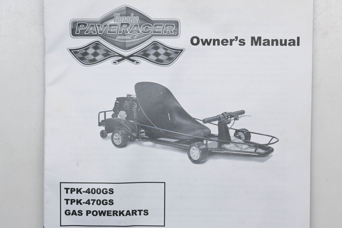 Tanaka TPK-400GS, TPK-470GS PaveRacer Owners Manual Kit NOS