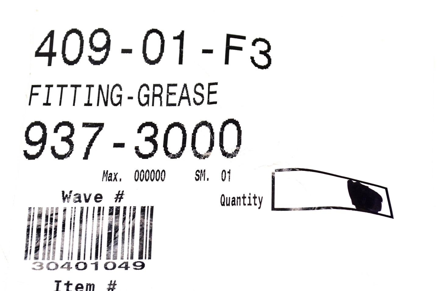 MTD 937-3000 Grease Fitting NOS