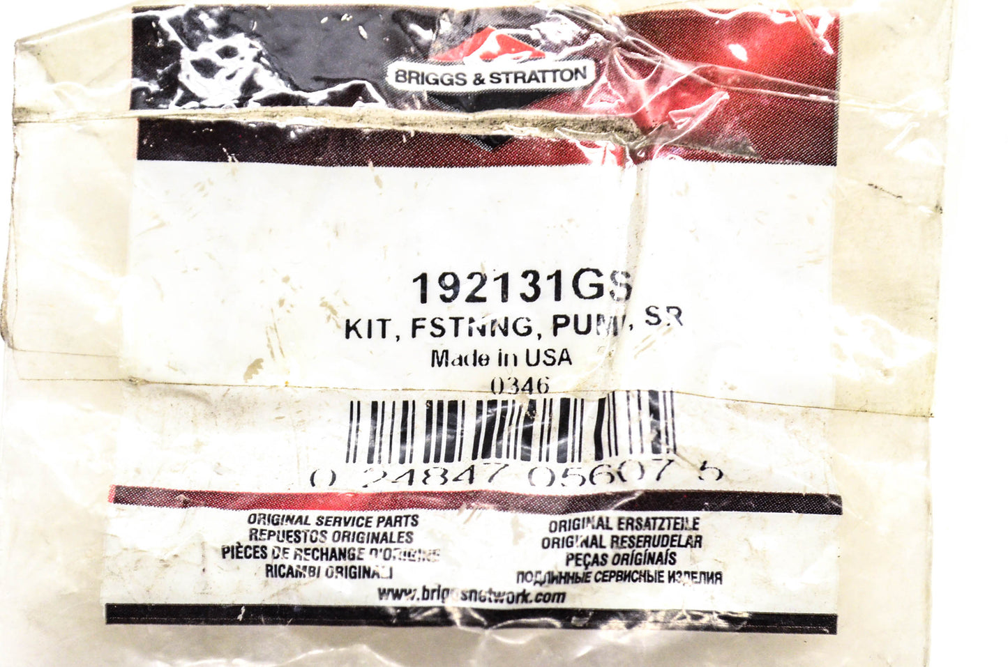 New OEM Briggs & Stratton 192131GS Pump Mounting Hardware Kit NOS