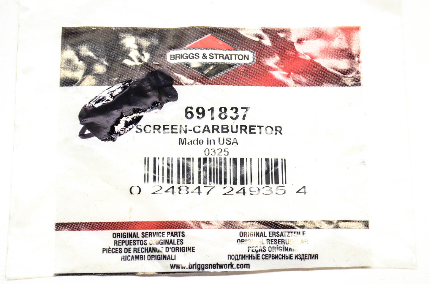 New OEM Briggs & Stratton 691837 Carburetor Screen NOS