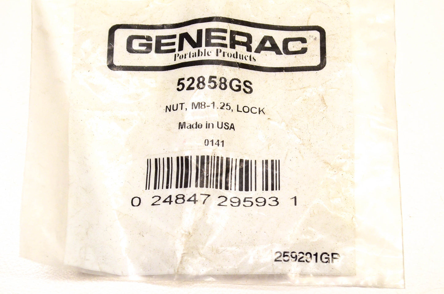 Generac 52858GS Lock Nut NOS