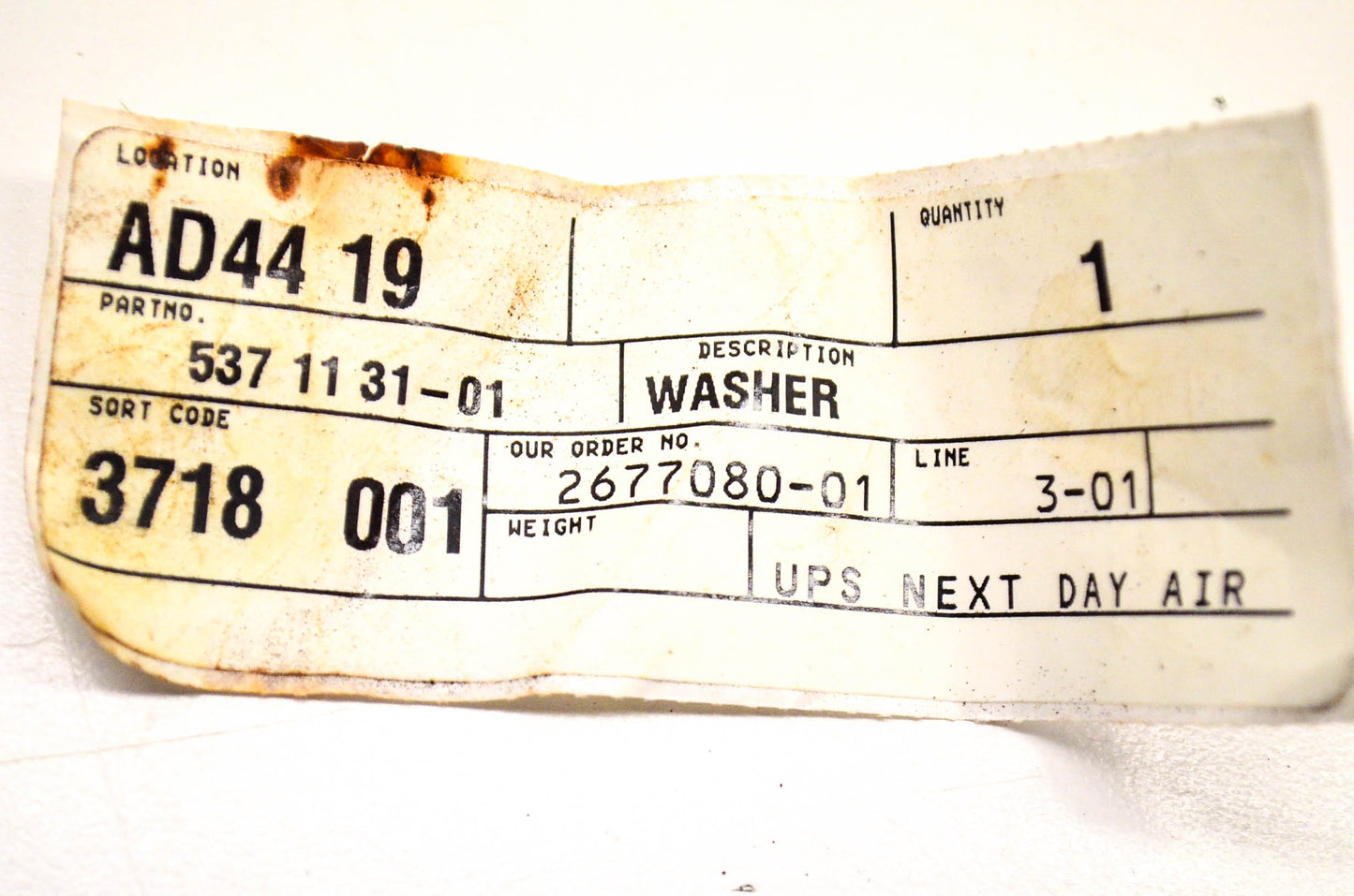 New OEM Husqvarna 537 11 31-01 Washer NOS